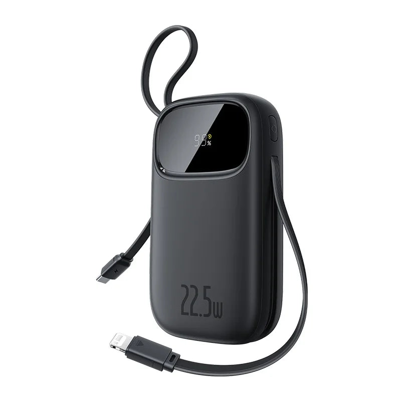 Baseus 22.5W Power Bank with Built-in USB-C & Lightning Cables 10000/20000mAh