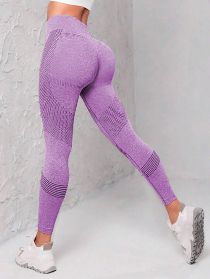 Seamless Wide Waistband Sports Leggings for Women – Yoga & Gym