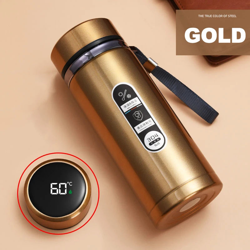 Stainless Steel Thermos Bottle with LED Temperature Display | 500ml & 1L