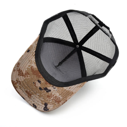 Camouflage Trucker Cap with Eagle Patch – Unisex Snapback