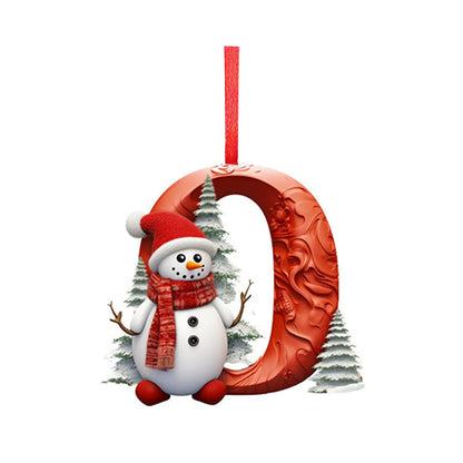 Acrylic Letter Christmas Tree Ornament – All 26 Letters