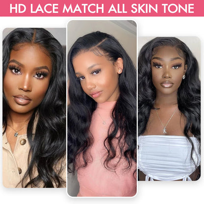 Body Wave Lace Front Wig Human Hair – 13x4 & 13x6, 180%-220% Density