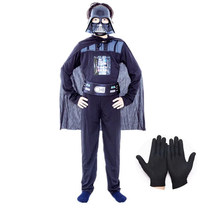 Kids Darth Vader Halloween Costume Set with Cape, Mask & Gloves