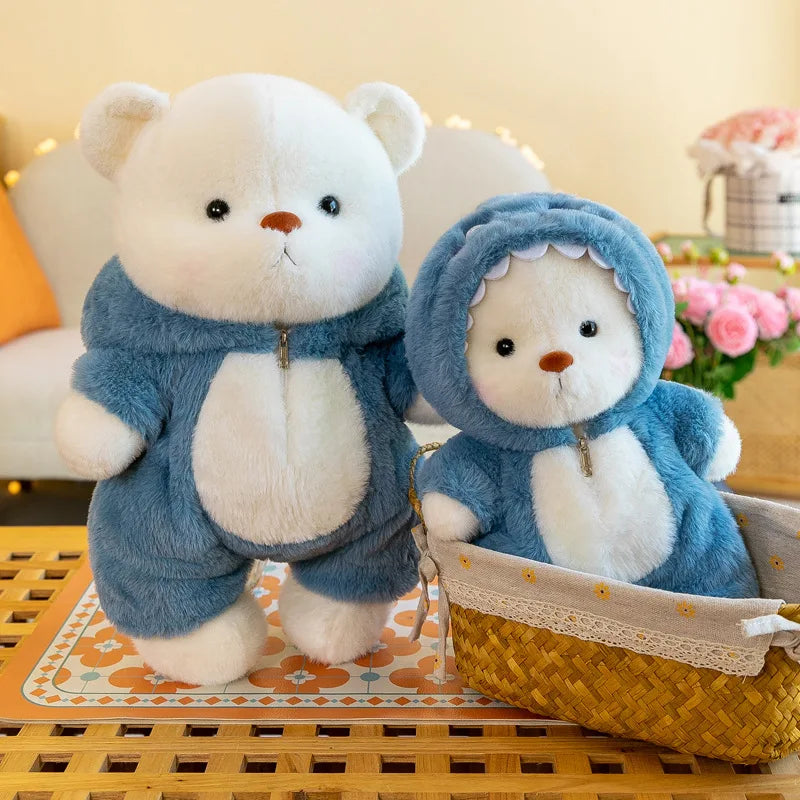 Kawaii Bear Plush Stuffed Toy in Costume – Soft Teddy Doll