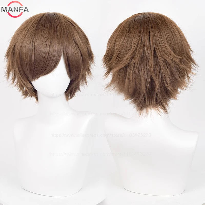 Short Straight Anime Cosplay Wig 30cm Multi-Color Unisex