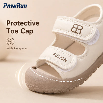Toddler Closed-Toe Sandals – PU Leather Anti-Slip Summer Shoes