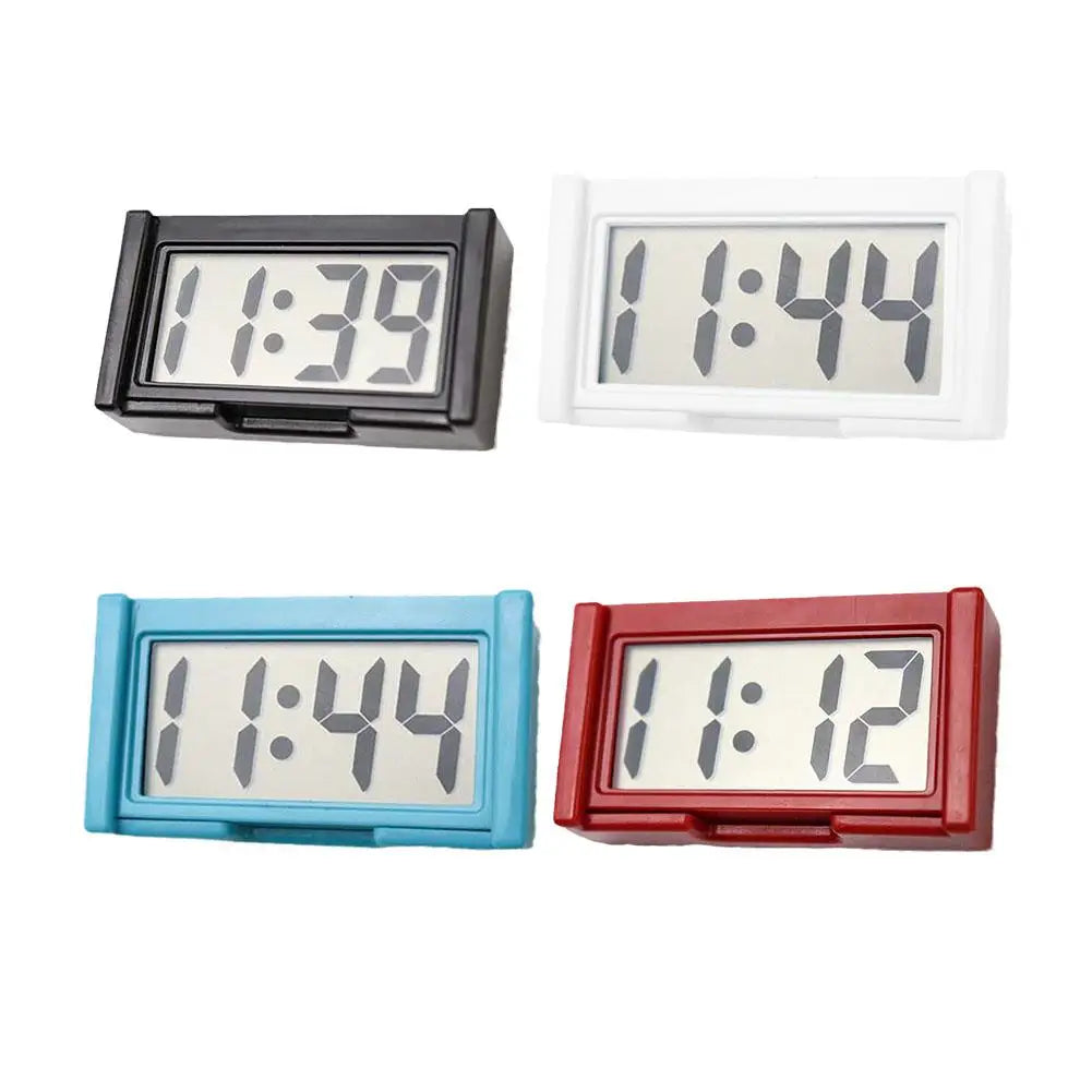 Mini Digital Clock for Car Dashboard – Large LCD Screen, Self-Adhesive