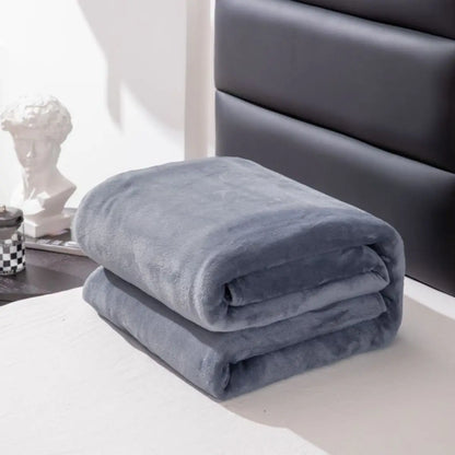 Plush Fleece Blanket – Thick Soft Solid Color, 13 Colors & 6 Sizes
