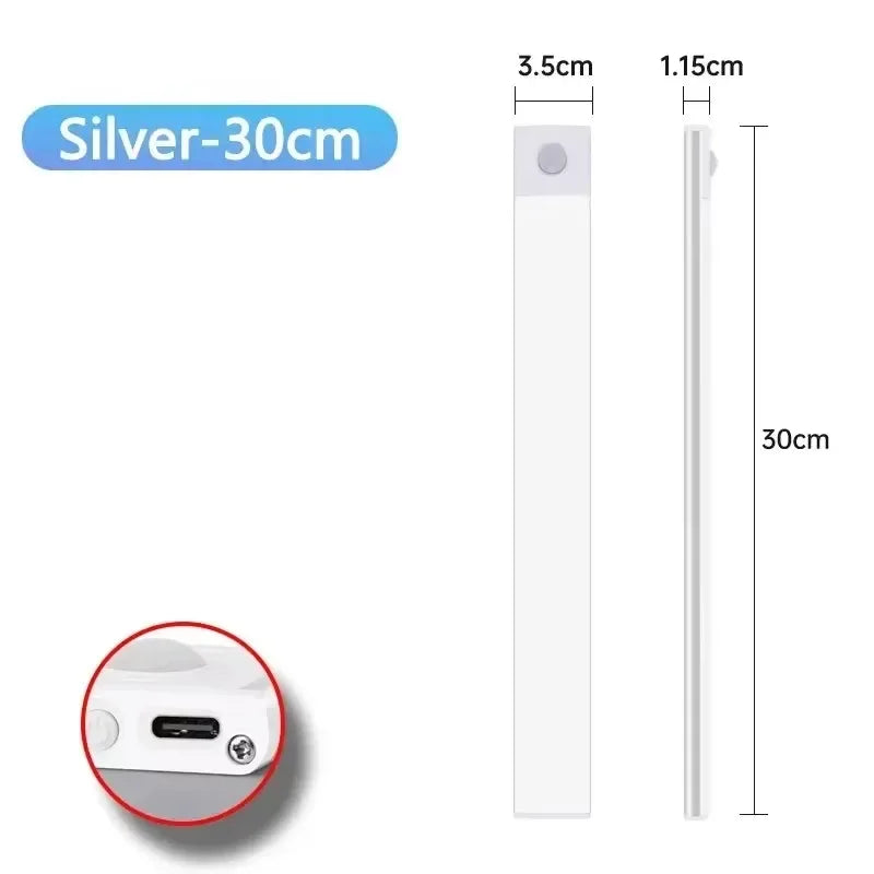 LED Under Cabinet Light with Motion Sensor USB Rechargeable