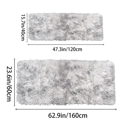 Fluffy Shaggy Bedside Rug – Soft Non-Slip Bedroom Carpet Runner