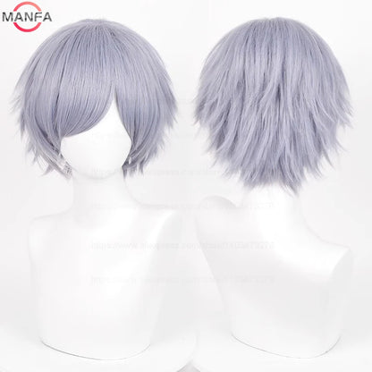 Short Straight Anime Cosplay Wig 30cm Multi-Color Unisex
