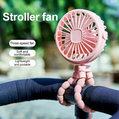Portable USB Mini Fan with Flexible Octopus Clip