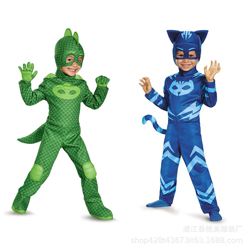 Kids Anime Hero Gecko Costume with Mask – Halloween Cosplay Suit