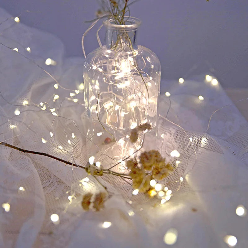 LED Fairy String Lights – Waterproof Copper Wire for Christmas, Wedding & Party