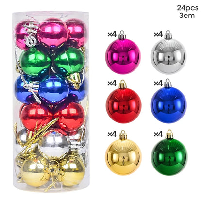 Christmas Ball Ornaments Set 24-36 Pcs – Tree Hanging Decorations