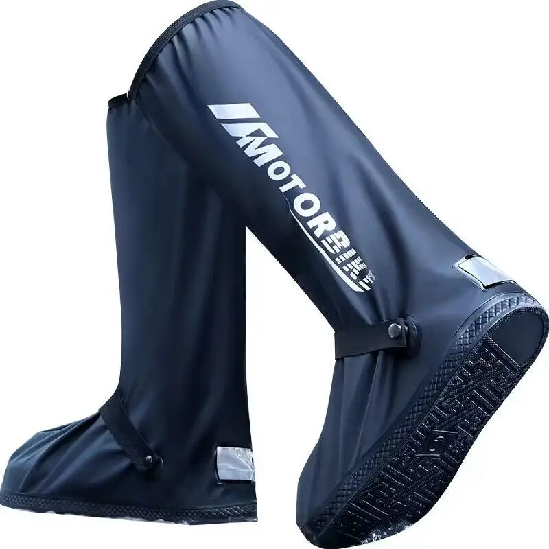 Waterproof Motorcycle Rain Boot Covers – Non-Slip Reflective Shoe Covers