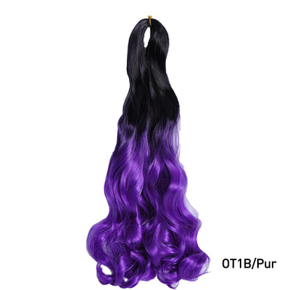 French Curl Braiding Hair 24 Inch – Pre-Stretched Synthetic Spiral Braids for Women
