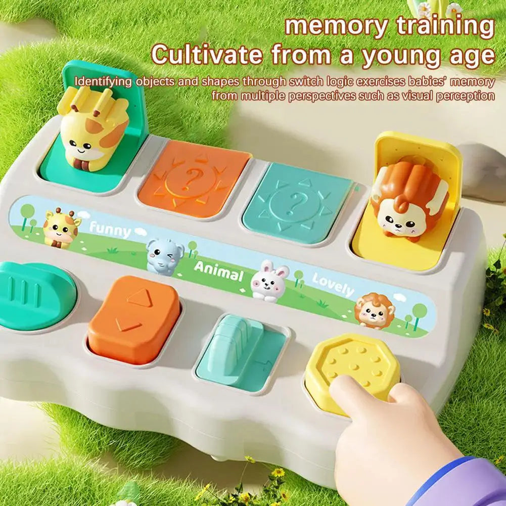 Montessori Pop-Up Animal Toy – Baby Learning Activity Box
