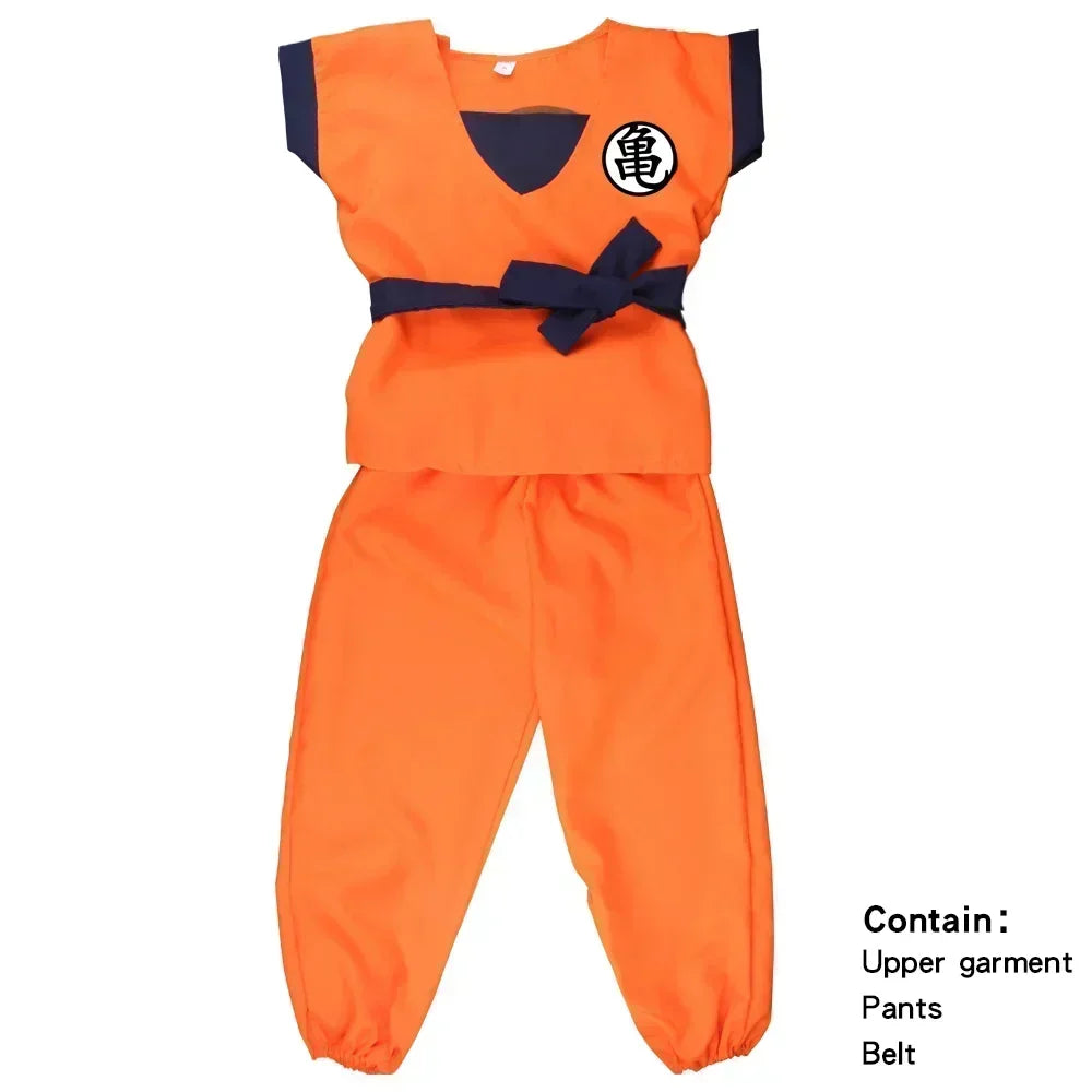 Son Goku Cosplay Costume Set – Dragon Ball Anime Halloween Outfit for Kids & Adults