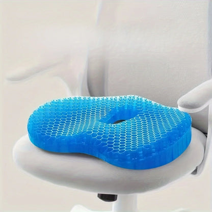 Gel Honeycomb Seat Cushion with Cover – U-Shaped Tailbone Relief