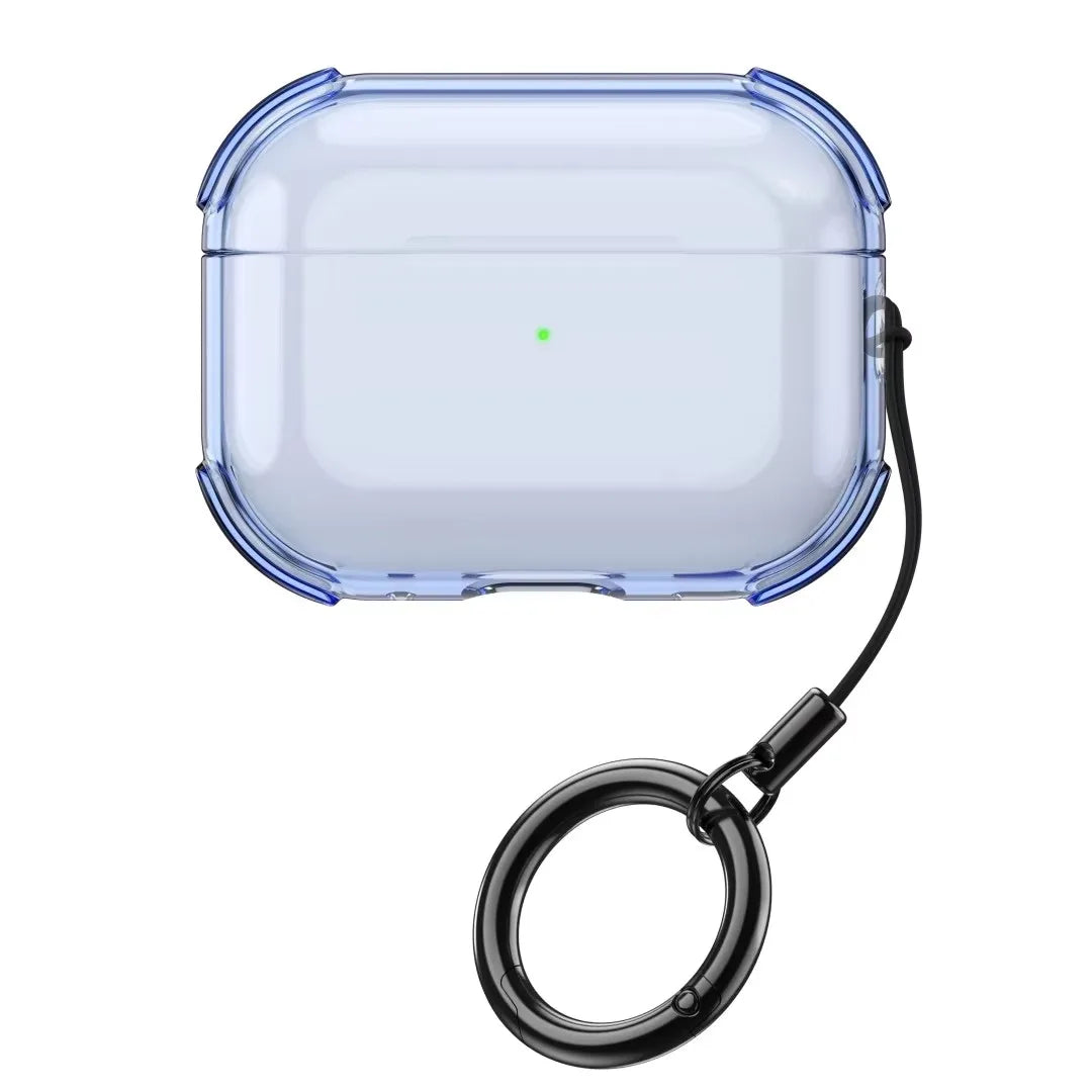 Clear AirPods Pro 3 Case with Keychain Ring – Shockproof TPU Cover