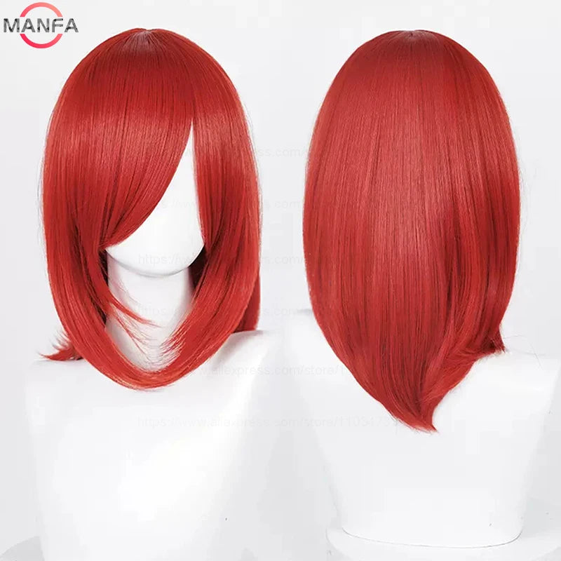 Anime Cosplay Bob Wig with Bangs – 40cm Heat Resistant, 54 Colors