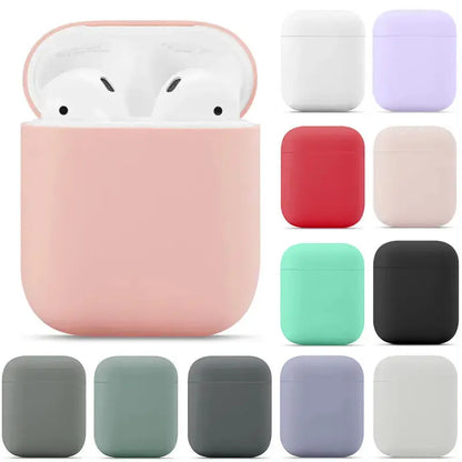 Silicone AirPods 1 & 2 Case – Soft Anti-Drop Protective Cover