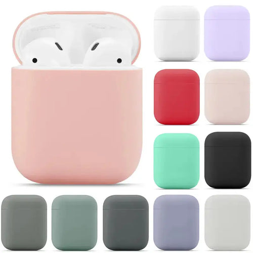 Silicone AirPods 1 & 2 Case – Soft Anti-Drop Protective Cover