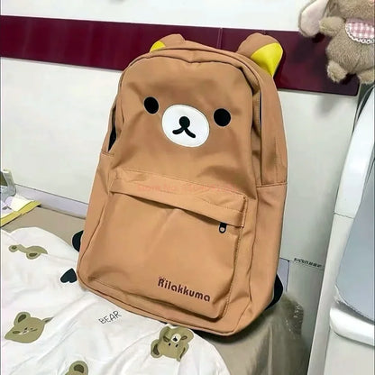 Cute Rilakkuma Bear Large Capacity School Backpack