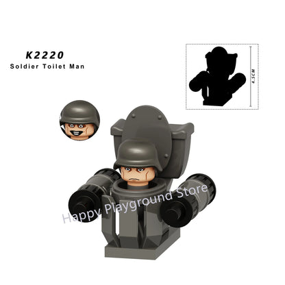 Skibidi Toilet Mini Building Block Figures – TV Man, Cameraman & More
