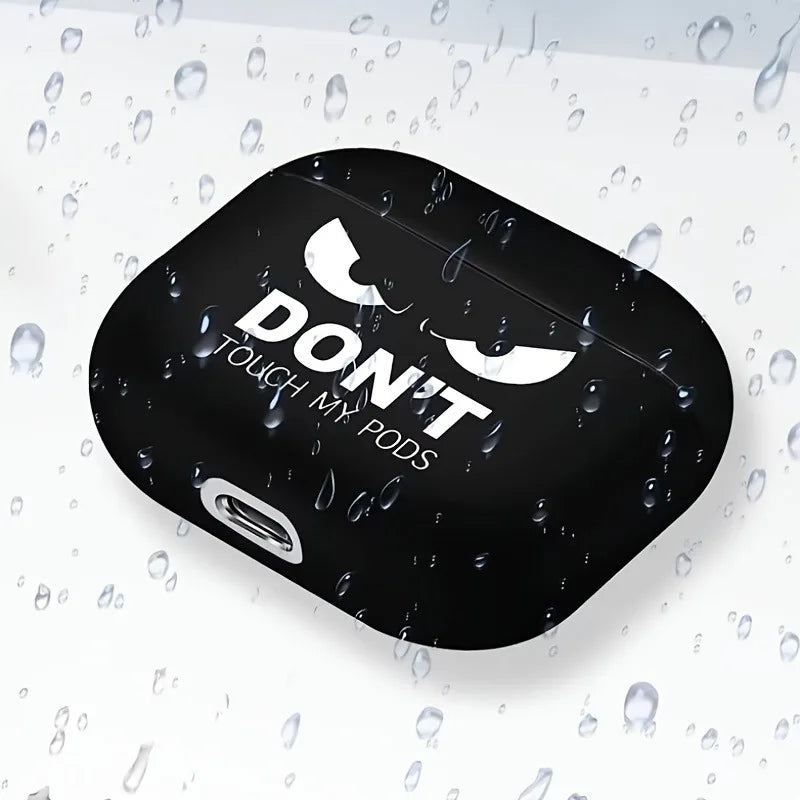 "Don't Touch My Pods" AirPods Case – Silicone Cover with Carabiner