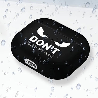 "Don't Touch My Pods" AirPods Case – Silicone Cover with Carabiner