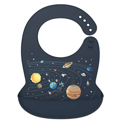 Silicone Baby Bib with Food Catcher – Waterproof & Soft