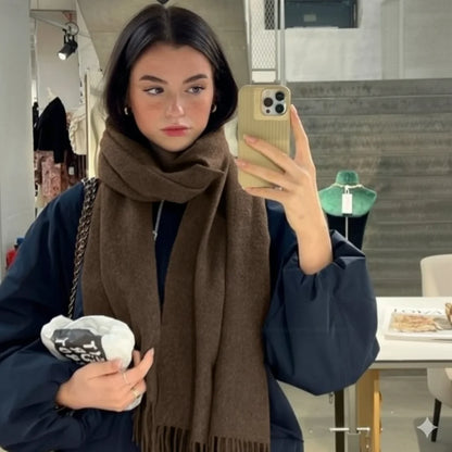 Cashmere-Feel Winter Scarf – Women's Long Warm Pashmina Shawl & Wrap
