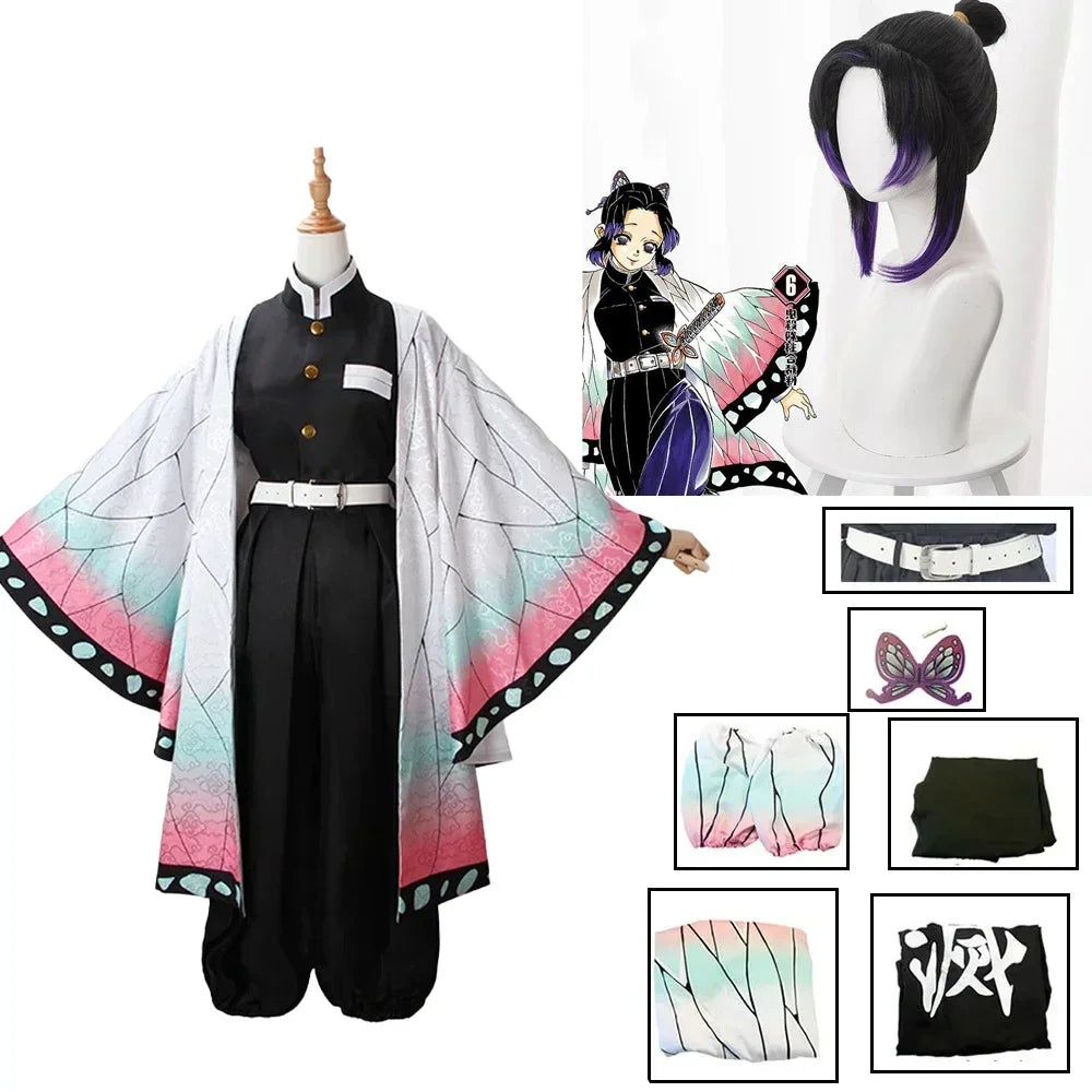 Shinobu Kocho Cosplay Costume – Demon Slayer Uniform Set
