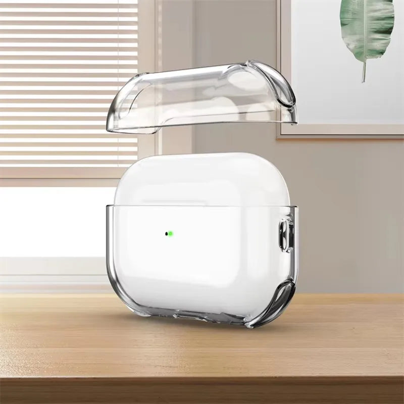 Clear AirPods Pro 3 Case with Keychain Ring – Shockproof TPU Cover