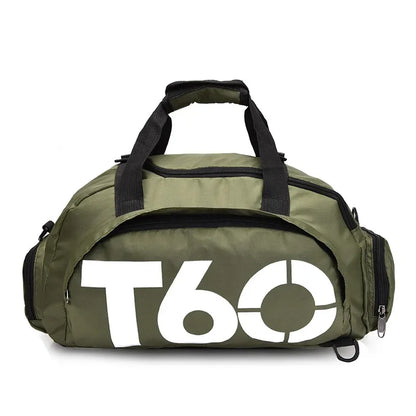 T60 Sports Gym Bag with Dry Wet Separation – Large Capacity