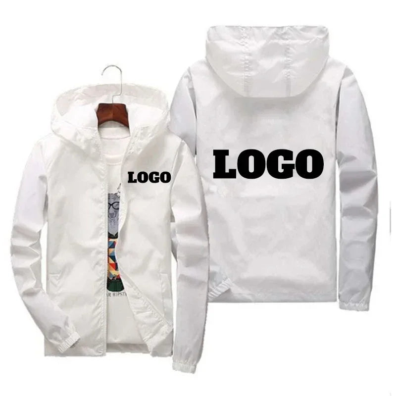 Custom Print Men's Waterproof Windbreaker Jacket – Personalized Hoodie