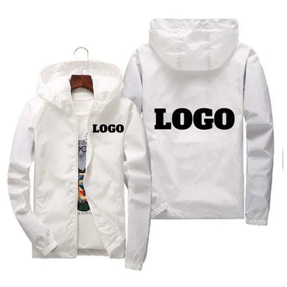 Custom Print Men's Waterproof Windbreaker Jacket – Personalized Hoodie