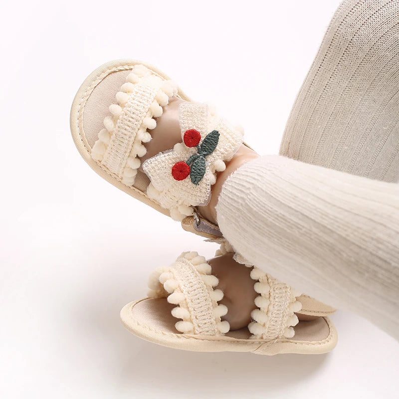 Baby Girl Sandals – Soft Sole Bow Crib Shoes for Infants & Toddlers