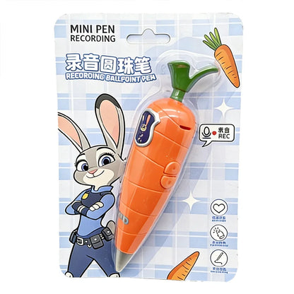 Disney Zootopia Judy Hopps Carrot-Shaped 2-in-1 Voice Recorder Ballpoint Pen
