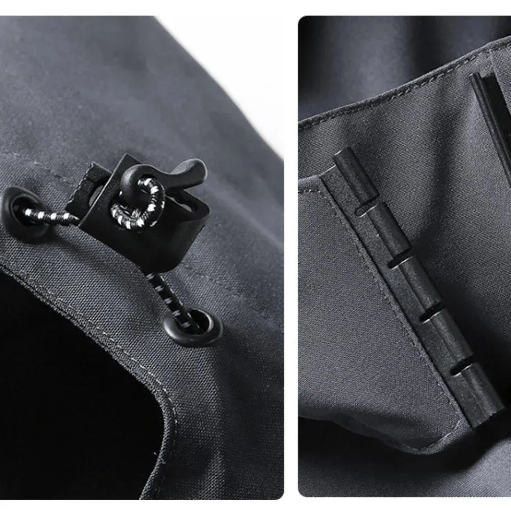 Men's Waterproof Hooded Rain Jacket – Lightweight Outdoor Windproof Raincoat