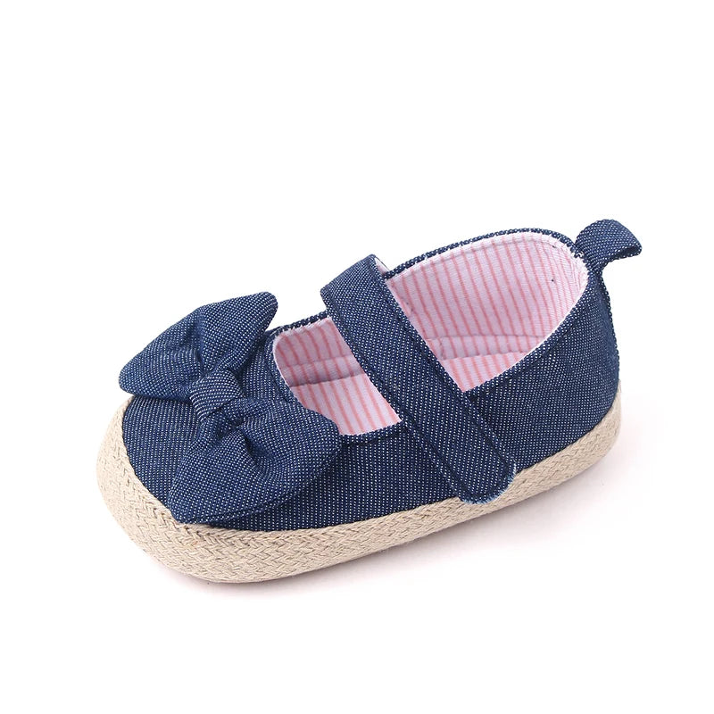 Baby Girl Mary Jane Shoes – Soft Sole Bowknot Sandal