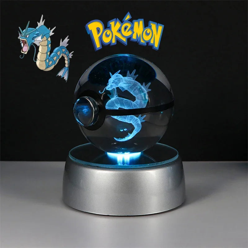 Pokémon 3D Crystal Ball Figure with LED Light Base