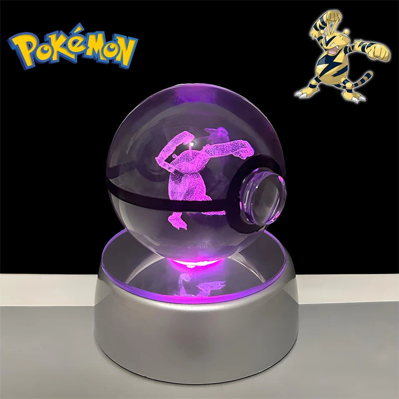 Pokémon 3D Crystal Poké Ball Night Light with LED Base