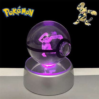 Pokémon 3D Crystal Poké Ball Night Light with LED Base