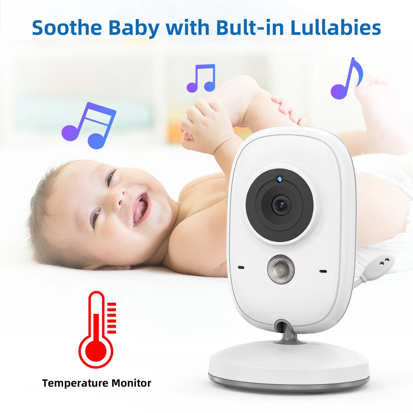 TakTark Wireless Video Baby Monitor – 3.2" Screen, Night Vision & Two-Way Talk