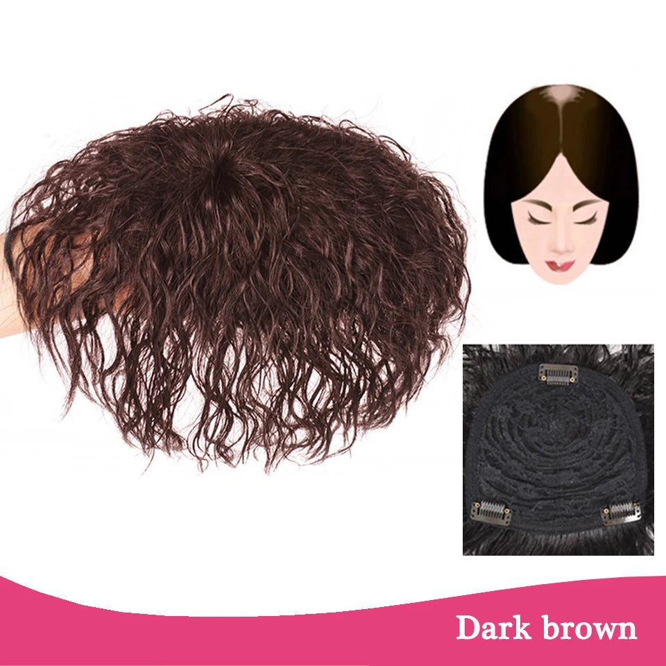 Clip-In Hair Topper with Bangs – Invisible Seamless Crown Coverage