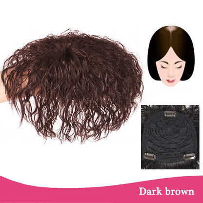Clip-In Hair Topper with Bangs – Invisible Seamless Crown Coverage