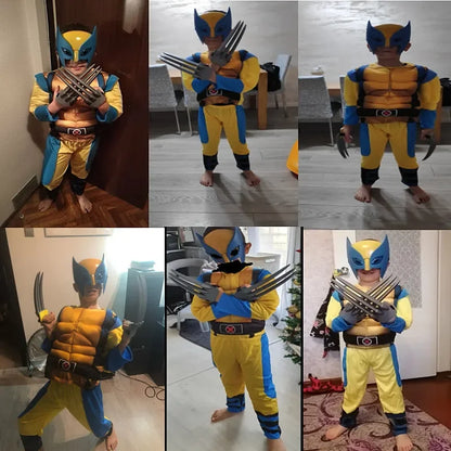 Wolverine Kids Costume Set with Mask & Claws – Halloween Superhero
